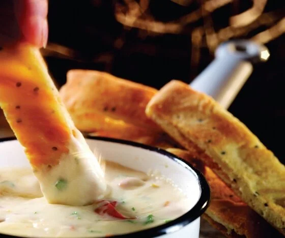 Phil Vickery’s Roast Red Pepper Mozzarella Fondue Recipe