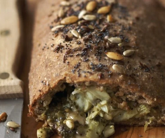 Mushroom, Pesto and Artichoke Calzone Recipe