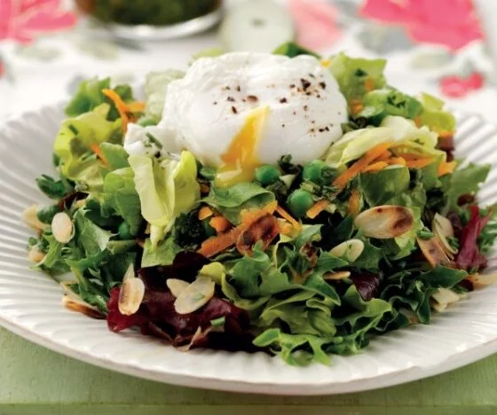 Summer Leafy Salad with Salsa Verde Dressing Recipe